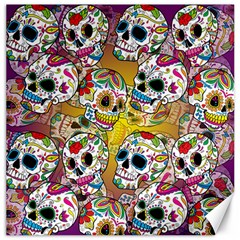 Sugar Skulls Canvas 12  X 12  by ExtraGoodSauce