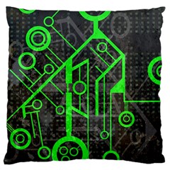 Tech Large Cushion Case (two Sides) by ExtraAwesomeSauce