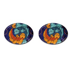 Koi Fish Cufflinks (oval) by ExtraAwesomeSauce