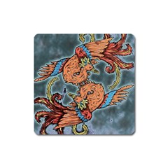 Chinese Phoenix Square Magnet by ExtraAwesomeSauce