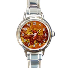 Phoenix Rising Round Italian Charm Watch by ExtraAwesomeSauce