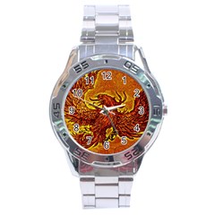 Phoenix Rising Stainless Steel Analogue Watch by ExtraAwesomeSauce