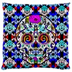 Sugar Skull Pattern 2 Large Flano Cushion Case (One Side) Front