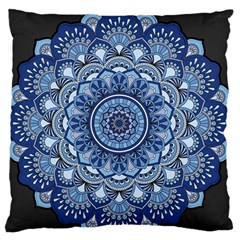 Mandela Flower Large Flano Cushion Case (two Sides) by ExtraAwesomeSauce