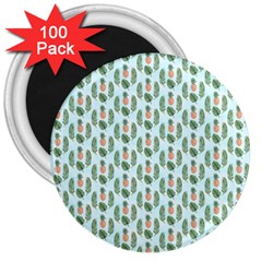 Summer Pattern 3  Magnets (100 Pack) by ExtraAwesomeSauce