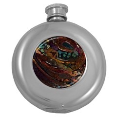 Abstract Art Round Hip Flask (5 Oz) by Dutashop