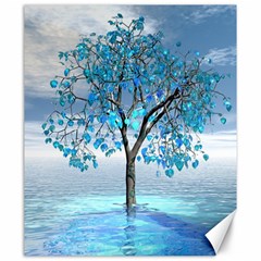 Crystal Blue Tree Canvas 20  X 24  by icarusismartdesigns