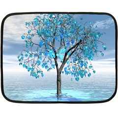 Crystal Blue Tree Fleece Blanket (mini) by icarusismartdesigns