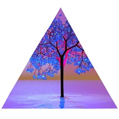 Tree Sunset Wooden Puzzle Triangle by icarusismartdesigns