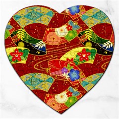 Floral Abstract Jigsaw Puzzle (heart) by icarusismartdesigns