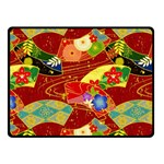 Floral Abstract Double Sided Fleece Blanket (Small)  45 x34  Blanket Front