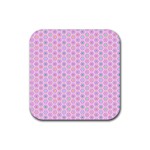 Hexagonal Pattern Unidirectional Rubber Coaster (Square)  Front