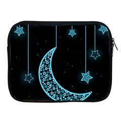 Moon Star Neon Wallpaper Apple Ipad 2/3/4 Zipper Cases by Dutashop