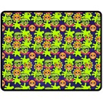 Smiley Background Smiley Grunge Double Sided Fleece Blanket (Medium)  58.8 x47.4  Blanket Back