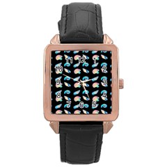 Sea Shells Rose Gold Leather Watch  by Sparkle