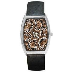 Modern Tribal Geometric Print Design Barrel Style Metal Watch by dflcprintsclothing