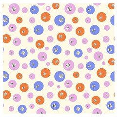 Multicolored Circles Wooden Puzzle Square by SychEva