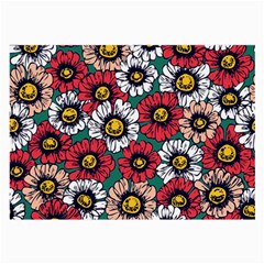 Daisy Colorfull Seamless Pattern Large Glasses Cloth (2 Sides) by Kizuneko