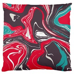 Red Vivid Marble Pattern 3 Large Cushion Case (one Side) by goljakoff