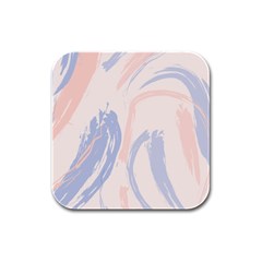 Marble Stains  Rubber Square Coaster (4 Pack)  by Sobalvarro