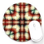 Royal Plaid  Round Mousepads Front