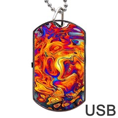 Sun & Water Dog Tag Usb Flash (one Side) by LW41021