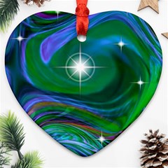 Night Sky Heart Ornament (two Sides) by LW41021