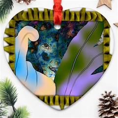 Jungle Lion Ornament (heart) by LW41021