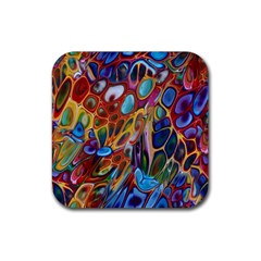 Colored Summer Rubber Coaster (square)  by Galinka