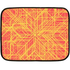 Orange/yellow Line Pattern Fleece Blanket (mini) by LyleHatchDesign