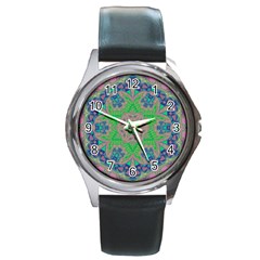 Spring Flower3 Round Metal Watch by LW323