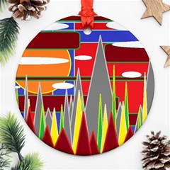 Forrest Sunset Ornament (round) by LW323