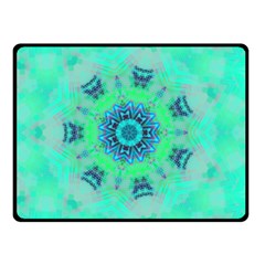 Blue Green  Twist Double Sided Fleece Blanket (small)  by LW323