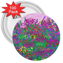 Bay Garden 3  Buttons (100 Pack)  by LW323