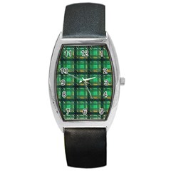 Green Clover Barrel Style Metal Watch by LW323