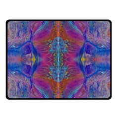 Flowing Duo  Double Sided Fleece Blanket (small)  by kaleidomarblingart