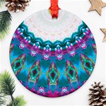 Peacock Ornament (Round) Front