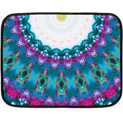 Peacock Double Sided Fleece Blanket (mini)  by LW323