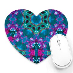 Peacock2 Heart Mousepads by LW323