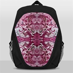 Pink Marbling Symmetry Backpack Bag by kaleidomarblingart