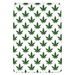 Weed At White, Ganja Leafs Pattern, 420 Hemp Regular Theme Removable Flap Cover (l) by Casemiro