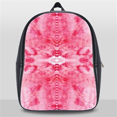 Pink Marbling Ornate School Bag (xl) by kaleidomarblingart