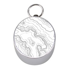 Topography Map Mini Silver Compasses by goljakoff