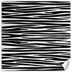 Zebra stripes, black and white asymmetric lines, wildlife pattern Canvas 12  x 12  11.4 x11.56  Canvas - 1