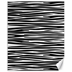 Zebra Stripes, Black And White Asymmetric Lines, Wildlife Pattern Canvas 16  X 20  by Casemiro