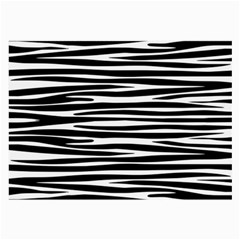 Zebra Stripes, Black And White Asymmetric Lines, Wildlife Pattern Large Glasses Cloth by Casemiro