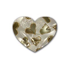   Golden Hearts Heart Coaster (4 Pack)  by Galinka