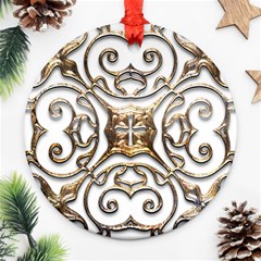 Gold Design Ornament (round) by LW323