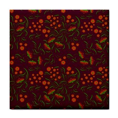 Folk Floral Art Pattern  Flowers Abstract Surface Design  Seamless Pattern Tile Coaster by Eskimos