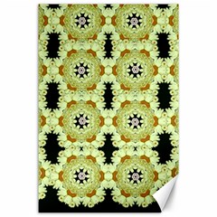 Summer Sun Flower Power Over The Florals In Peace Pattern Canvas 24  X 36  by pepitasart